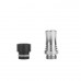ANTI SPIT BACK STAINLESS STEEL & DELRIN 9 HOLE AIR FLOW WIDE BORE DRIP TIP